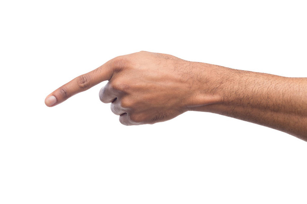 Жести рук - людина вказує, ізольована
 - Фото, зображення