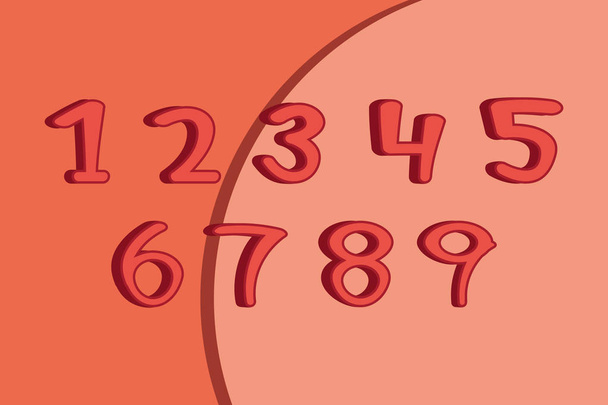 set numbers comic style - Vector, Image
