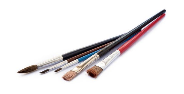 Set of paint brushes isolated on white background - Photo, Image