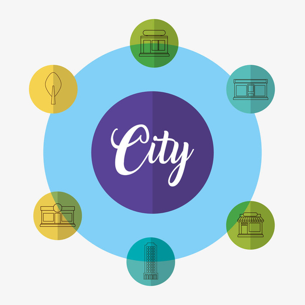 στοιχεία σχεδίου πόλης - Διάνυσμα, εικόνα