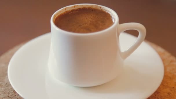 Espresso coffee of the highest quality Italian, made using a professional coffee machine - Filmati, video