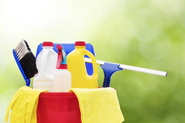 huishoudelijke schoonmaak, hygiëneproducten, industrie en huishouden - Foto, afbeelding