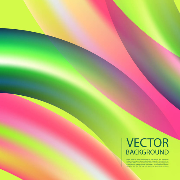 Abstract 3D mixing of colors and lines in a beautiful combination. Modern vector template for design of posters and much more. - Vektor, kép