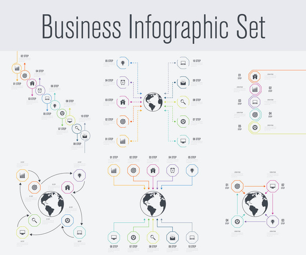 Set met infographics - Vector, afbeelding
