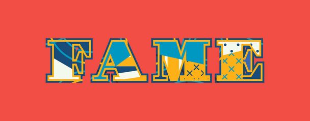 Le mot FAME concept écrit en typographie abstraite colorée. Vecteur EPS 10 disponible
. - Vecteur, image