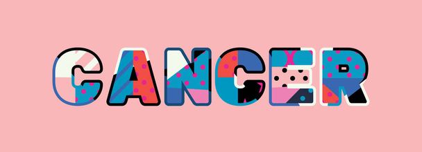 La parola concetto CANCER scritto in tipografia astratta colorata. Vettore EPS 10 disponibile
. - Vettoriali, immagini