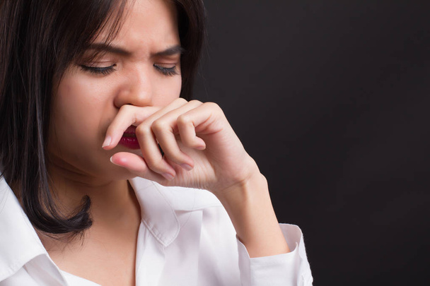 woman catching a cold, runny nose - Fotoğraf, Görsel