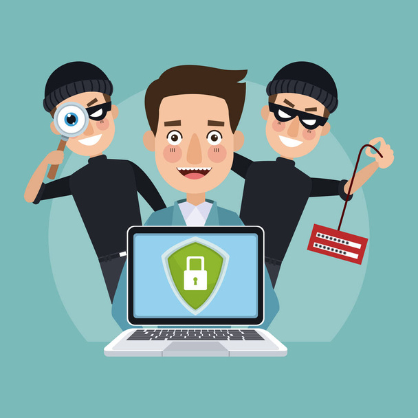 Хакер і система безпеки
 - Вектор, зображення