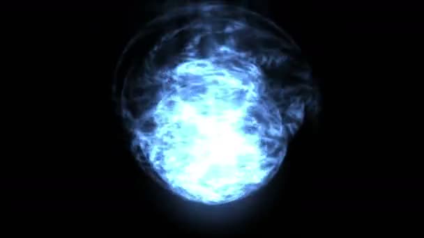 4k swirl tech energie & flare dynamische stralen vezel licht & magnetisch veld in ruimte. - Video