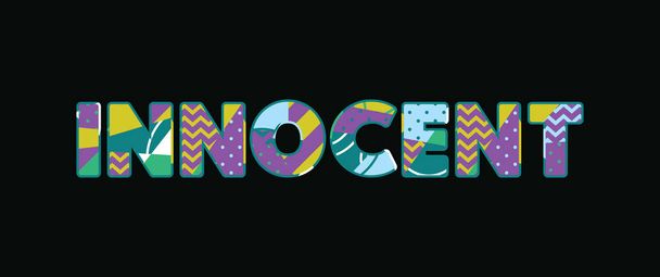 The word INNOCENT concept written in colorful abstract typography. Vector EPS 10 available. - Vector, Image