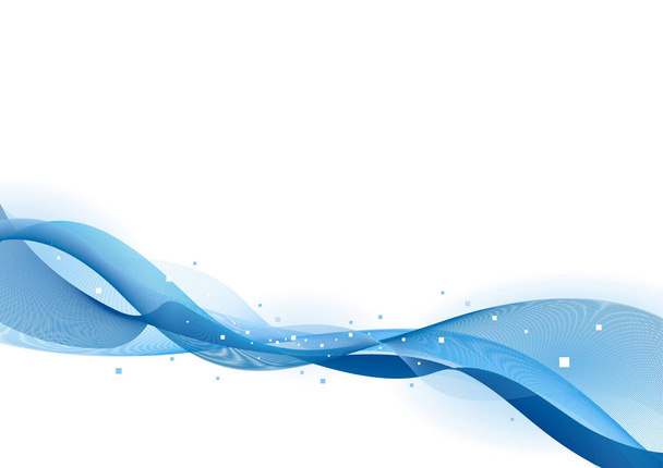 Absztrakt kék színű hullám digitális technológiai háttérrel - Vektor, kép