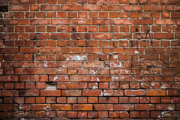 Mattone rosso vecchio muro, texture grunge sfondo - Foto, immagini