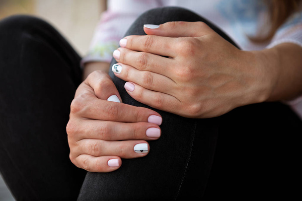 beautiful female hands with stylish manicure  - Foto, afbeelding