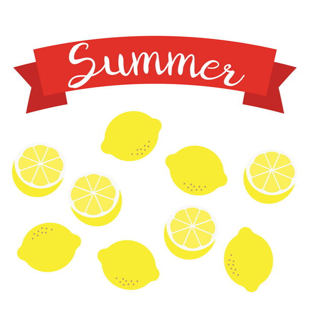 pattern with lemons. Bright summer design. lemon background texture - Vektor, Bild