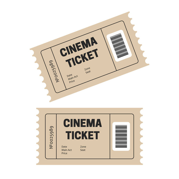 ベクトル映画のチケット。映画のチケット。イベントアイコン - ベクター画像