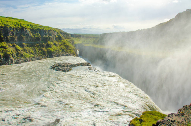 Gullfoss - beautiful waterfall in Iceland - Zdjęcie, obraz