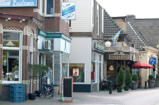 Netherlands,Holland,Dutch,Groningen,Winschoten june 2016:Shopping street in the centre of the city - Foto, imagen