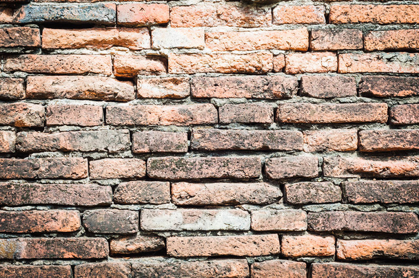 Aged empty brick wall as background - Foto, Imagen