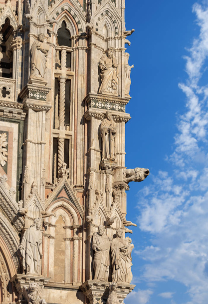 Detail of the facade of the Siena Cathedral (Santa Maria Assunta) 1220-1370. Toscana (Tuscany), Italy, Europe - Photo, Image