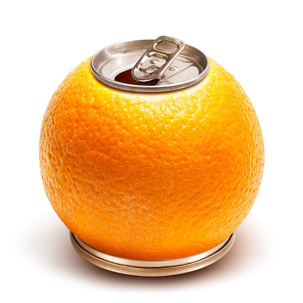 Luova appelsiinimehu rengas vetää voi eristää valkoisella taustalla leikkausreitillä
 - Valokuva, kuva