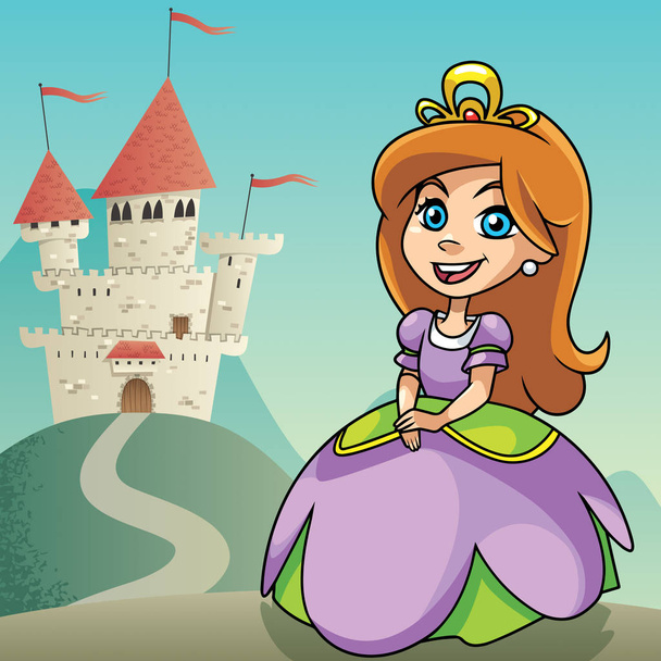 Kleine prinses achtergrond 2 - Vector, afbeelding