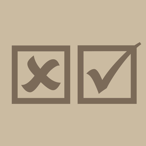 marca de verificación, garrapata, sí, no, icono de voto
 - Vector, Imagen