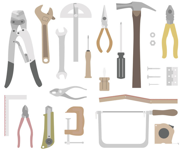 Ilustracja zestaw narzędzia - Wektor, obraz