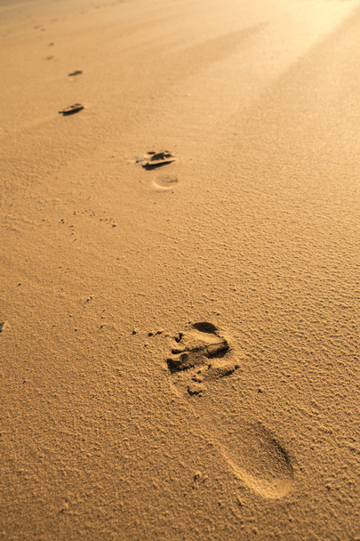 Pegadas na areia
 - Foto, Imagem