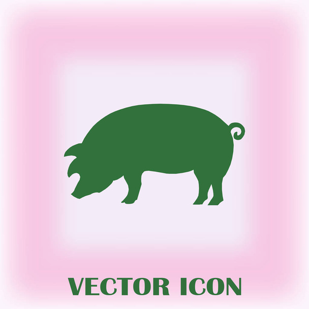 Ikona prase. Vepřové ikona. Prase vektorové ilustrace - Vektor, obrázek