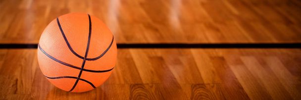 Close-up of basketball in the court - Valokuva, kuva
