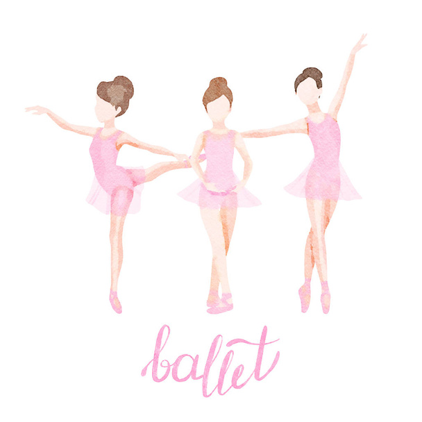 Figura bailarina de ballet acuarela Ilustración
 - Foto, Imagen