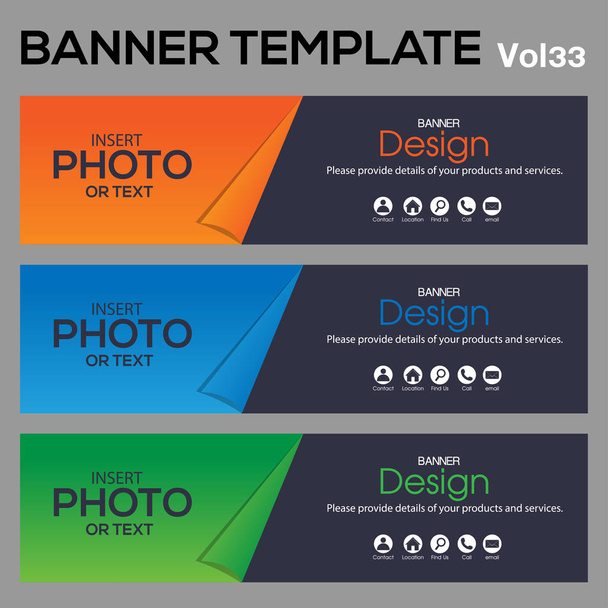 Vector abstract geometric design banner web template. - Vektor, kép