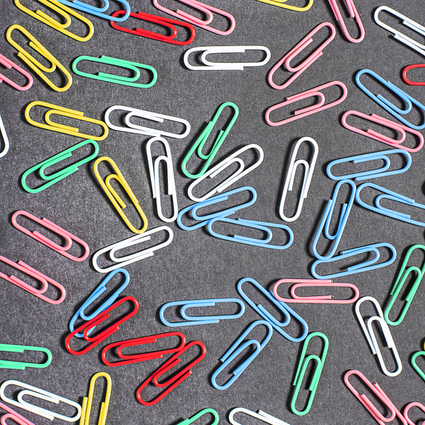Beautiful multicolored paper clips - Photo, Image