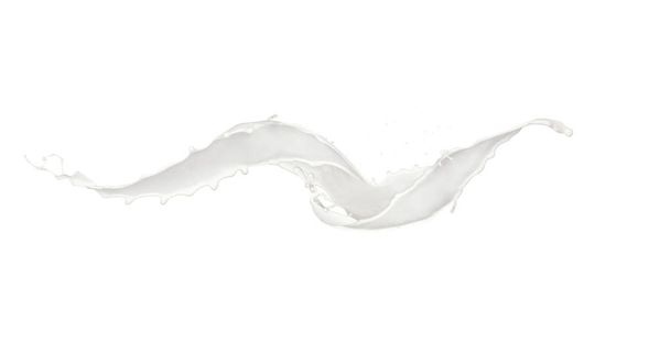 Abstract splash of milk isolated on white background. High resolution texture - Foto, Imagem