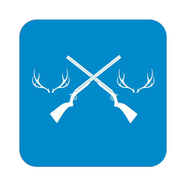 Ícone do logotipo do clube de caça. Vector illustratio
 - Vetor, Imagem