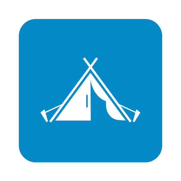 観光テントの様式化されたアイコンをします。ベクトル illustratio - ベクター画像