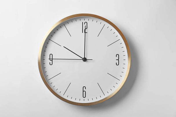 Modern clock on white background. Time management - Photo, image