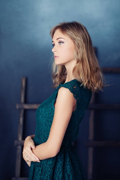 Pretty Young Female Model with Blonde Hair - Foto, Imagem