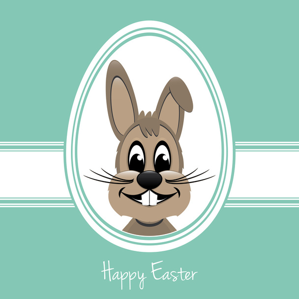 happy easter bunny white egg - Vector, afbeelding