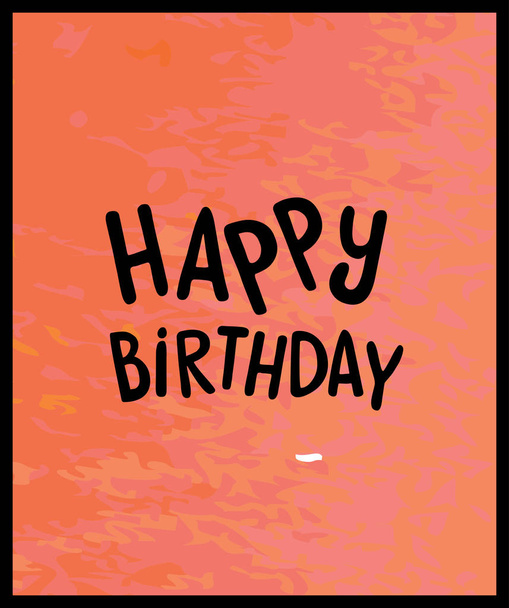 text Happy birthday on watercolor texture background  - Διάνυσμα, εικόνα