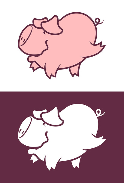 Cartoon pig character - Vector, Image