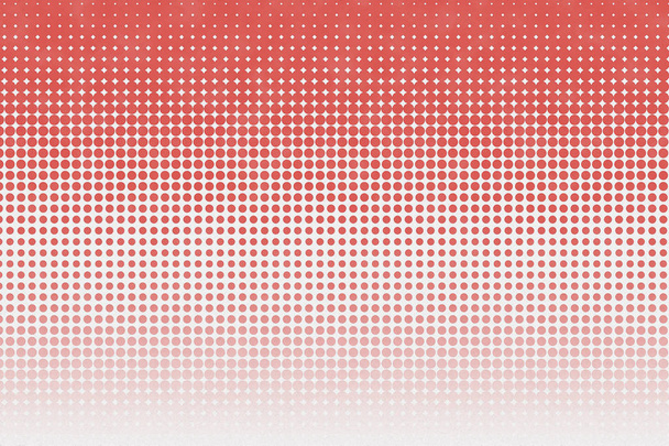 Patrón de puntos rojos abstractos con efecto de medio tono de gradiente y textura de papel para fondo
 - Foto, Imagen