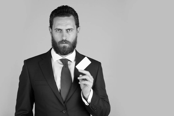 business ethics. lawyer or man with business or credit card, business ethics - Foto, Bild