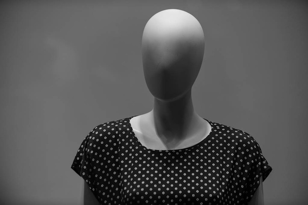 mannequin without face. dummy imitating faceless woman in fashion blouse - Fotó, kép
