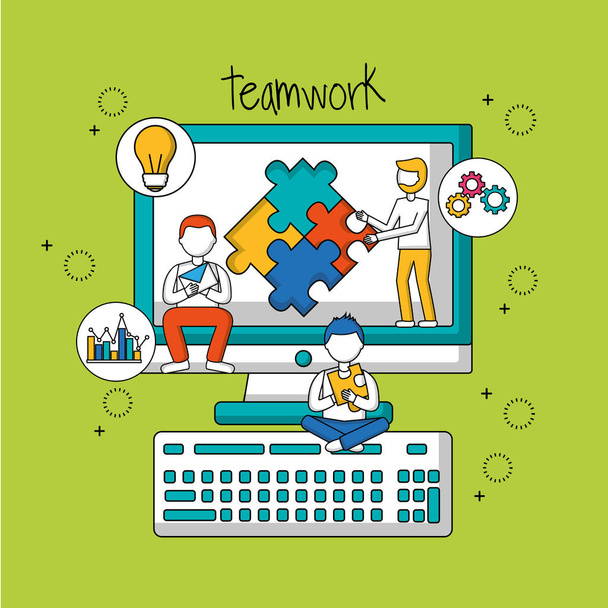 Menschen Teamwork-Konzept - Vektor, Bild