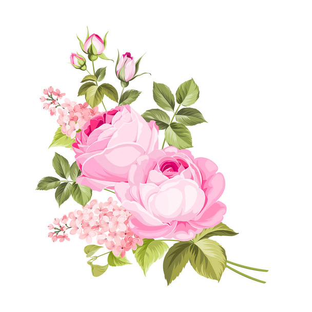 The rose elegant card. - Vector, Image