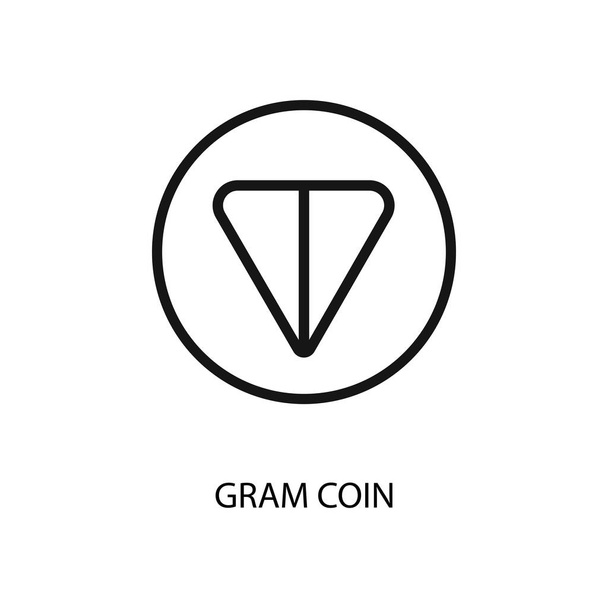 Nové telegram kryptoměn Gram na nové platformě blockchain Ton.  - Vektor, obrázek