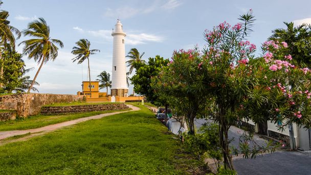 Galle, Sri Lanka - Galle Lighthouse.  CITY - Galle. COUNTRY - Sri Lanka. 8. July  2018. The picture was taken 06-08-2018 - Foto, Imagem