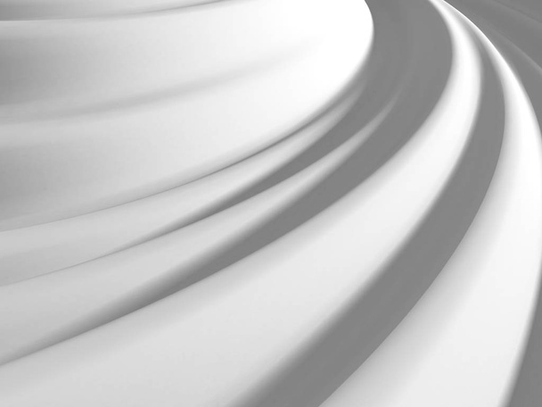 White stripe waves pattern futuristic background. 3d render illustration - Photo, Image