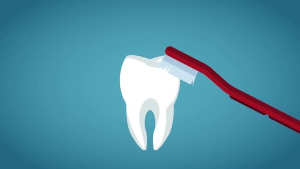 Dişlerle ilgili sağlık bilgisi kavramı Hd animasyon - Video, Çekim